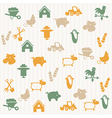 agriculture seamless pattern vector image
