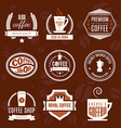 coffee shop logo collection vector image