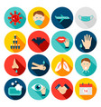 coronavirus prevention flat icons vector image