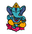 hindu god ganesha vector image vector image