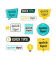 advice tip quick tips helpful tricks vector image