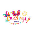carnival party rio carnaval purim background vector image vector image