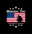 memorial day and flag vector image