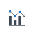 bar chart related glyph icon vector image vector image