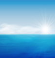 sea landscape sunrise blue ocean vector image
