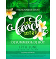 beach party poster vector image