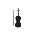 violin silhouette vector image