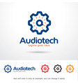 audio technology logo template vector image