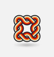 interlaced lines in shape of square vector image vector image