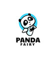 logo panda mascot cartoon style vector image vector image