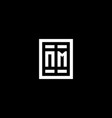 nm initial logo with square rectangular shape vector image