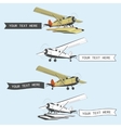 set of vintage retro aeronautics flight badges vector image