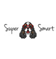 english cocker spaniel in smart glasses geek vector image vector image