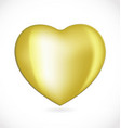 gold love heart logo vector image