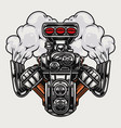 hot rod or muscle car engine vector image vector image