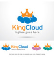 king cloud logo template vector image