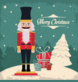 nutcracker merry christmas design vector image