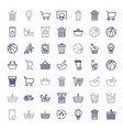 basket icons vector image vector image