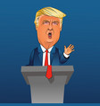 caricature president donald trump vector image
