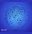 earth globe with wireframe sphare vector image vector image