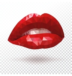Beautiful woman lips formed by abstract blots Vector Image