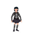 child in a skeleton costume with bones vector image vector image