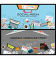 flat style design concepts for business strategy vector image
