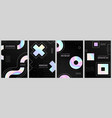 holographic cards template gradient cover vector image vector image