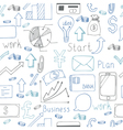 seamless pattern with business icons vector image