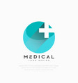 creative medical logo and healthcare concept logo vector image vector image