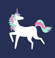 cute unicorn modern magical greeting card vector image vector image
