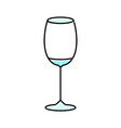 empty wine glass color icon vector image