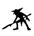 goblin silhouette monster villain fantasy vector image