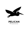 black pelican logo icon design vector image vector image