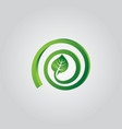 circle green leaf ecology nature element vector image vector image