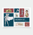flat women characters composition vector image