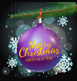 merry christmas and happy new year greeting card vector image