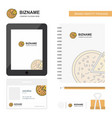 pizza business logo tab app diary pvc employee vector image