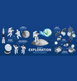 space exploration isometric infographics vector image vector image