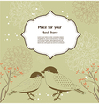 floral greeting card with birds vector image