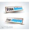 free delivery panels vector image vector image