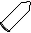 condom detailed simple black icon isolated vector image vector image
