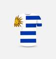 mens t-shirt icon and uruguay flag vector image