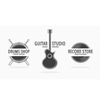 set of vintage musical instrument logos vector image