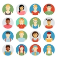 smiling children avatar set vector image