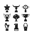 sports awards black silhouette vector image