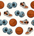 sports equipment seamless pattern vector image vector image