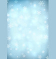 blue snow background vector image vector image