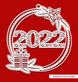 christmas ball with numbers 2022 vector image