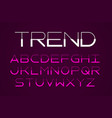 modern thin font trendy style typeface vector image